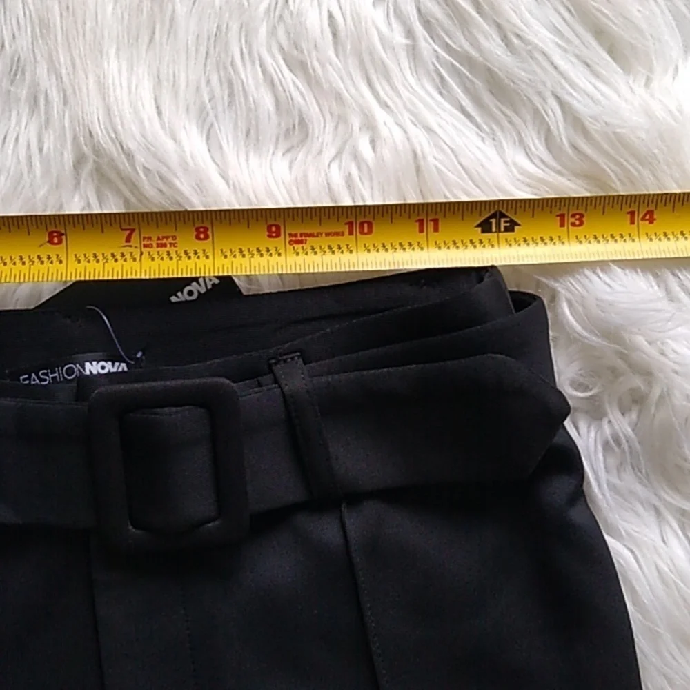 NEW Fashion Nova Walk In The Park Biker Trouser - Black - Picture 14 of 16
